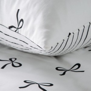 Pościel dwustronna - kokardki - 140x200 bawełna satynowa na zamek