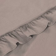 Komplet pościeli z falbanką 220×200 cm bawełna bez prasowania kolor pudrowy róż