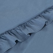 Komplet pościeli z falbanką 160×200 cm bawełna bez prasowania kolor granatowy