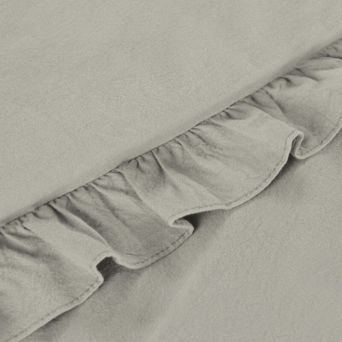 Komplet pościeli z falbanką 160×200 cm bawełna bez prasowania kolor beż