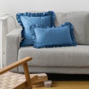 Poszewka bawełniana z falbanką 45 × 45 cm do pościeli