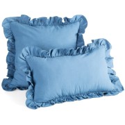 Poszewka bawełniana z falbanką 45 × 45 cm do pościeli