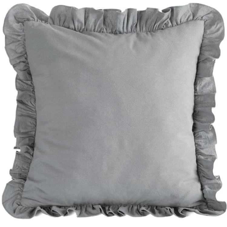 Poszewka bawełniana z falbanką 45 × 45 cm do pościeli