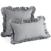 Poszewka bawełniana z falbanką 45 × 45 cm do pościeli