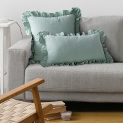 Poszewka bawełniana z falbanką 45 × 45 cm do pościeli