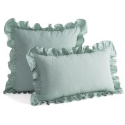 Poszewka bawełniana z falbanką 45 × 45 cm do pościeli