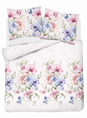 Flanelowa pościel - Kwiaty - 220x200 - 100% BAWEŁNA