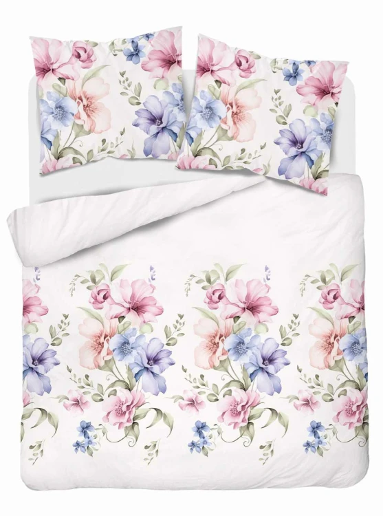 Flanelowa pościel - Kwiaty - 220x200 - 100% BAWEŁNA