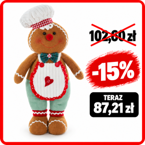 Pan Ciastek - 57 cm - w świątecznym stroju 