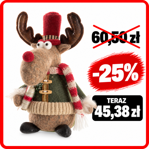 Świąteczny renifer z promocją -25%