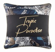 Poszewka Dekor TROPIC VIBES 45X45 PARADISE granatowy raj