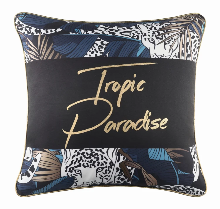 Poszewka Dekor TROPIC VIBES 45X45 PARADISE granatowy raj