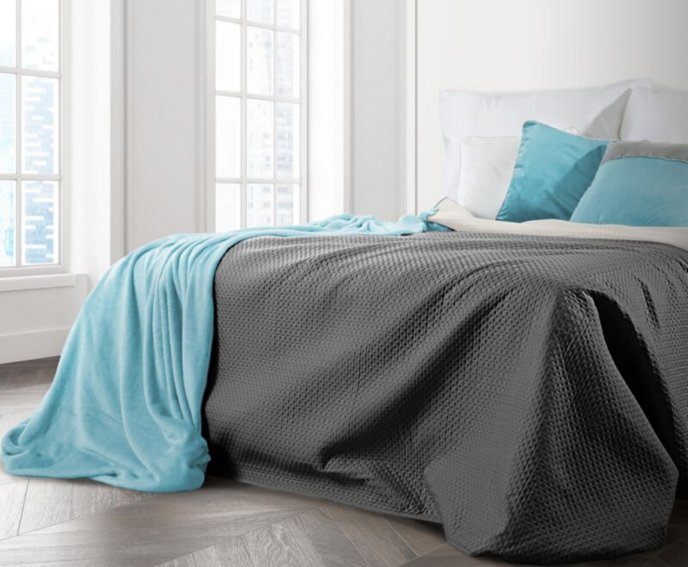 Narzuta BONI 220X240 EUROFIRANY dwustronna STAL i KREM