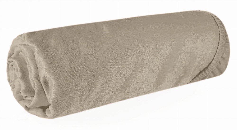 Prześcieradło EUROFIRANY - BEŻ 140x200 z 100% bawełny satynowej z gumką