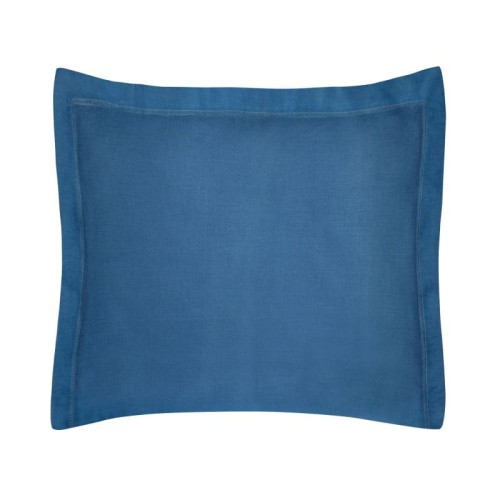 Poszewka - 50x60 -colour nova - granatowa z ozdobną listwą - 100% BAWEŁNA