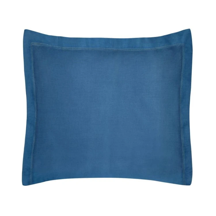 Poszewka - 50x60 -colour nova - granatowa z ozdobną listwą - 100% BAWEŁNA