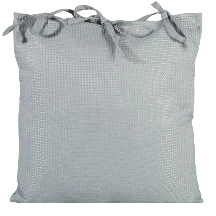 Poszewka Dekor w stylu rustykalnym - ALVA - 45X45 jasny szary