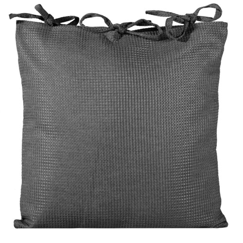 Poszewka Dekor w stylu rustykalnym - ALVA - 45X45 grafit
