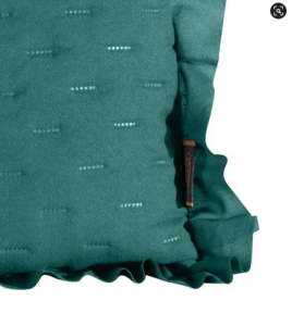 Poszewka Dekor - LIBI - ciemny turkus 45X45 z falbanką