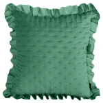 Poszewka Dekor - LIBI - zielona 45X45 z falbanką 