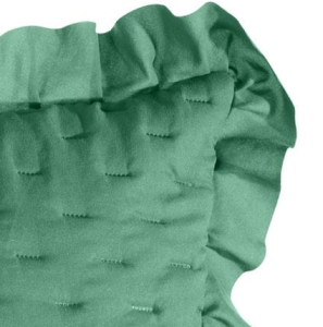 Poszewka Dekor - LIBI - zielona 45X45 z falbanką