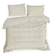 Komplet Pościeli - LUXURY NOVA - beż 160x200 EUROFIRANY na zamek kolor szary