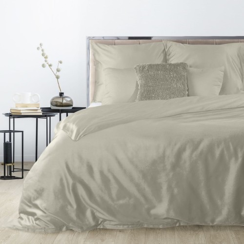 Komplet Pościeli - LUXURY NOVA - beż 160x200 EUROFIRANY na zamek kolor szary