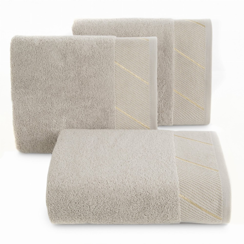 Ręcznik EVITA 70x140 beż z złotym zdobieniem - PREMIUM