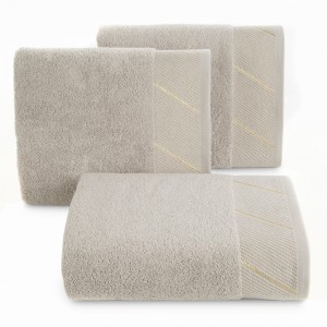 Ręcznik EVITA 70x140 beż z złotym zdobieniem - PREMIUM