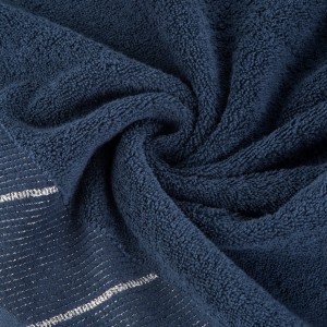 Ręcznik EVITA 50x90 granatowy z srebrnym zdobieniem - PREMIUM