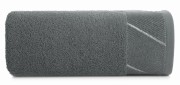 Ręcznik EVITA 50x90 stalowy z srebrnym zdobieniem - PREMIUM