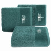 Ręcznik - LORI WAŻKA - 50x90 turkusowy z srebrnym zdobieniem - PREMIUM