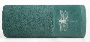 Ręcznik - LORI WAŻKA - 50x90 turkusowy z srebrnym zdobieniem - PREMIUM