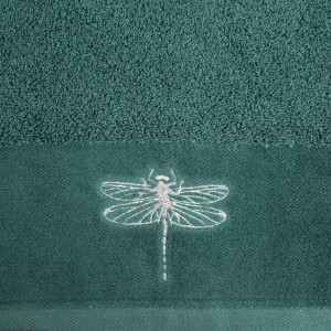 Ręcznik - LORI WAŻKA - 50x90 turkusowy z srebrnym zdobieniem - PREMIUM