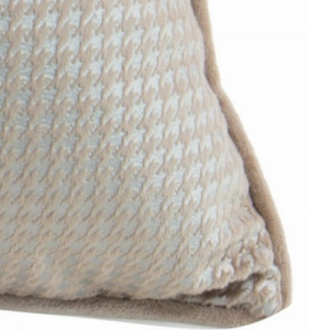 Poszewka Dekor - DARCY PEPITKA- velvet 40X40 EUROFIRANY beż