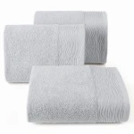 Ręcznik - dafne - 50x90 żakardowy z elegancką bordiurą srebrny 