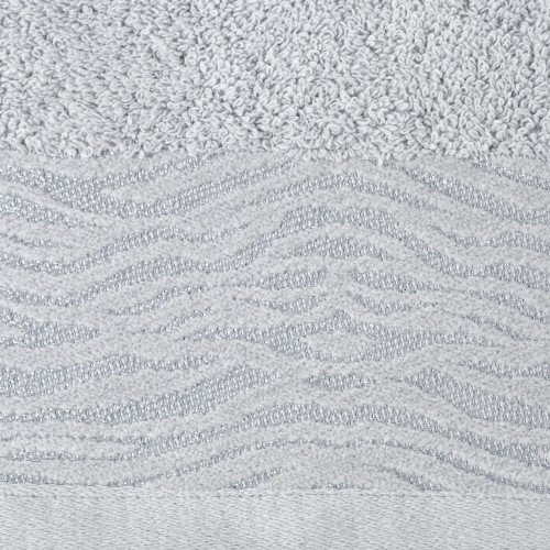 Ręcznik - dafne - 70x140 żakardowy z elegancką bordiurą srebrny