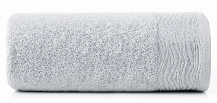 Ręcznik - dafne - 70x140 żakardowy z elegancką bordiurą srebrny