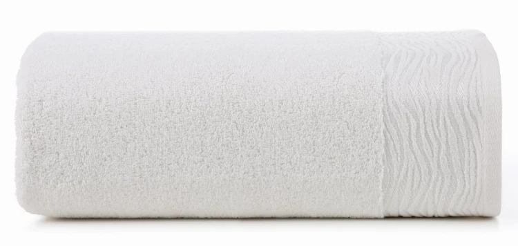 Ręcznik - dafne - 70x140 żakardowy z elegancką bordiurą kremowy