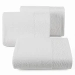 Ręcznik - dafne - 50x90 żakardowy z elegancką bordiurą biały 