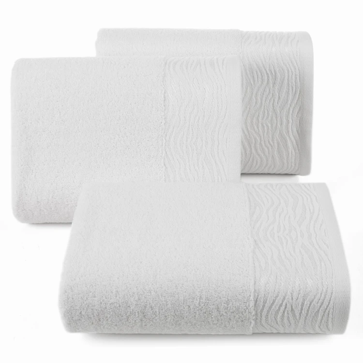 Ręcznik - dafne - 50x90 żakardowy z elegancką bordiurą biały