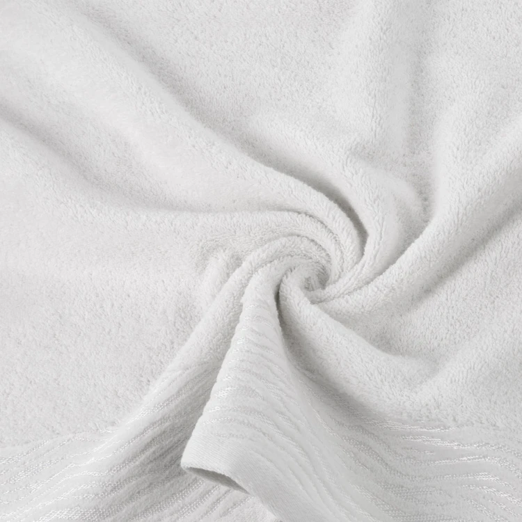 Ręcznik - dafne - 70x140 żakardowy z elegancką bordiurą biały