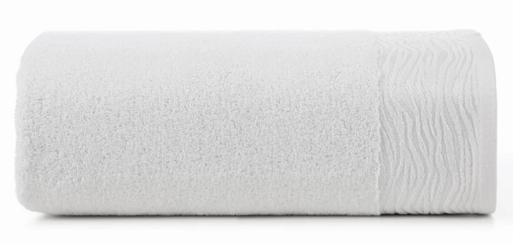 Ręcznik - dafne - 70x140 żakardowy z elegancką bordiurą biały