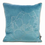 limited collection -POSZEWKA DEKOR - lotos - VELVET 45X45 ZŁOTY nadruk   