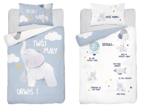 Komplet Pościeli Bambusowej dla dzieci - mały urwis - 100x135 - bawełna na zamek