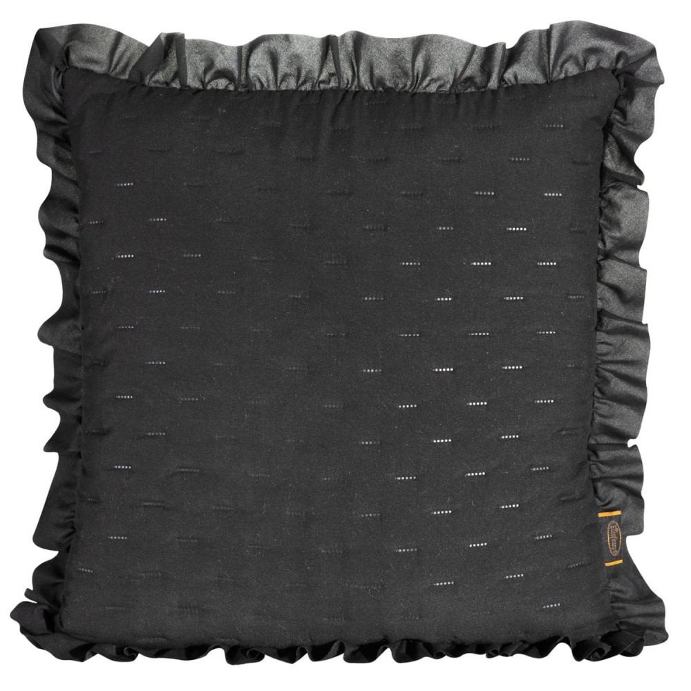 Poszewka Dekor - LIBI - czarna 45X45 z falbanką