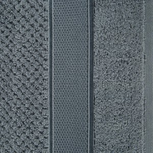 Ręcznik MILAN PREMIUM - z glamour bordiurą 70x140 SREBRNY 100% bawełna