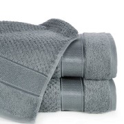 Ręcznik MILAN PREMIUM - z glamour bordiurą 50x90 SREBRNY 100% bawełna