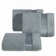 Ręcznik MILAN PREMIUM - z glamour bordiurą 70x140 SREBRNY 100% bawełna