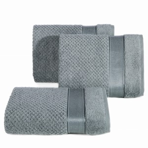 Ręcznik MILAN PREMIUM - z glamour bordiurą 70x140 SREBRNY 100% bawełna